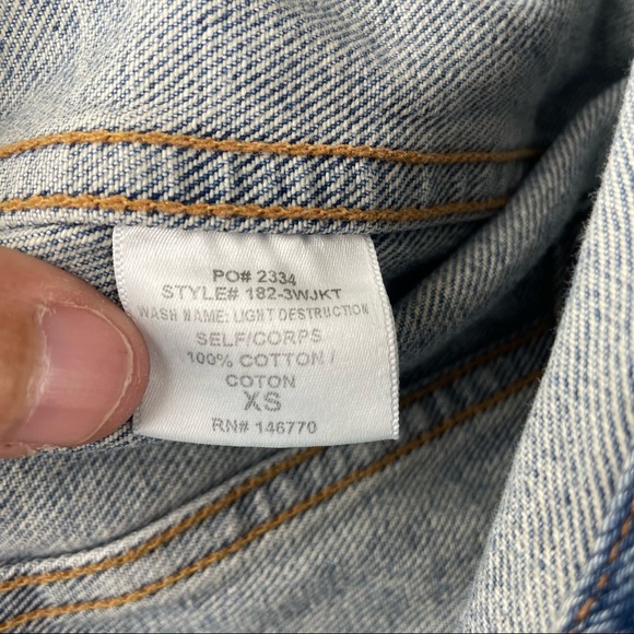 RE/DONE Light Destruction Denim Jacket Size XS - Picture 8 of 9